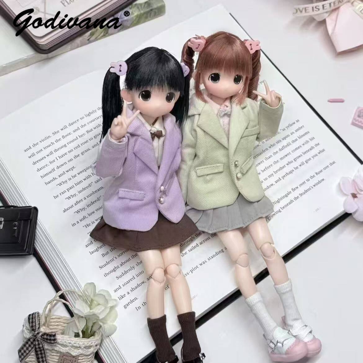 Bjd Doll 1 6 Full Set With Clothes - Ropa para muñecas Blythe/OB22/24/azone: conjunto completo