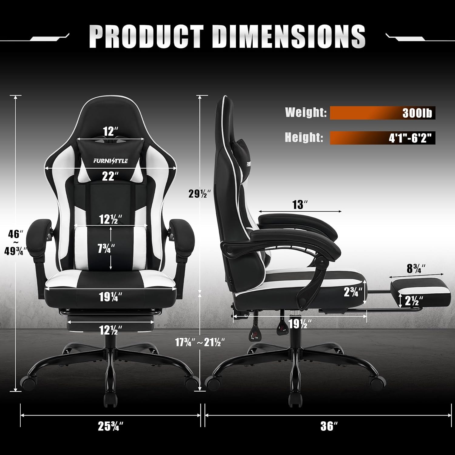 Silla de juego con reposapiés, - Video Games reseña y precio